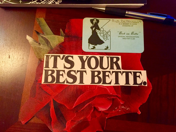 Bette Midler Official Fan Club Card